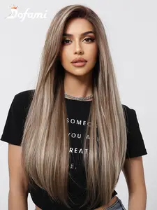 13x6 Lace Front Wig Light Long Straight Hair, Women's Natural Daily Wear Fashionable Lightweight Design, Split Part Style, Lace Frontal Wigs