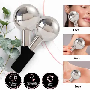 Ice Roller for Facial Massage, 1/2 Counts Unbreakable Steel Cooling Roller, Face Lifting Roller, Cryo Stick for Face & Neck & Eyes, Skincare Tool for Skin Care