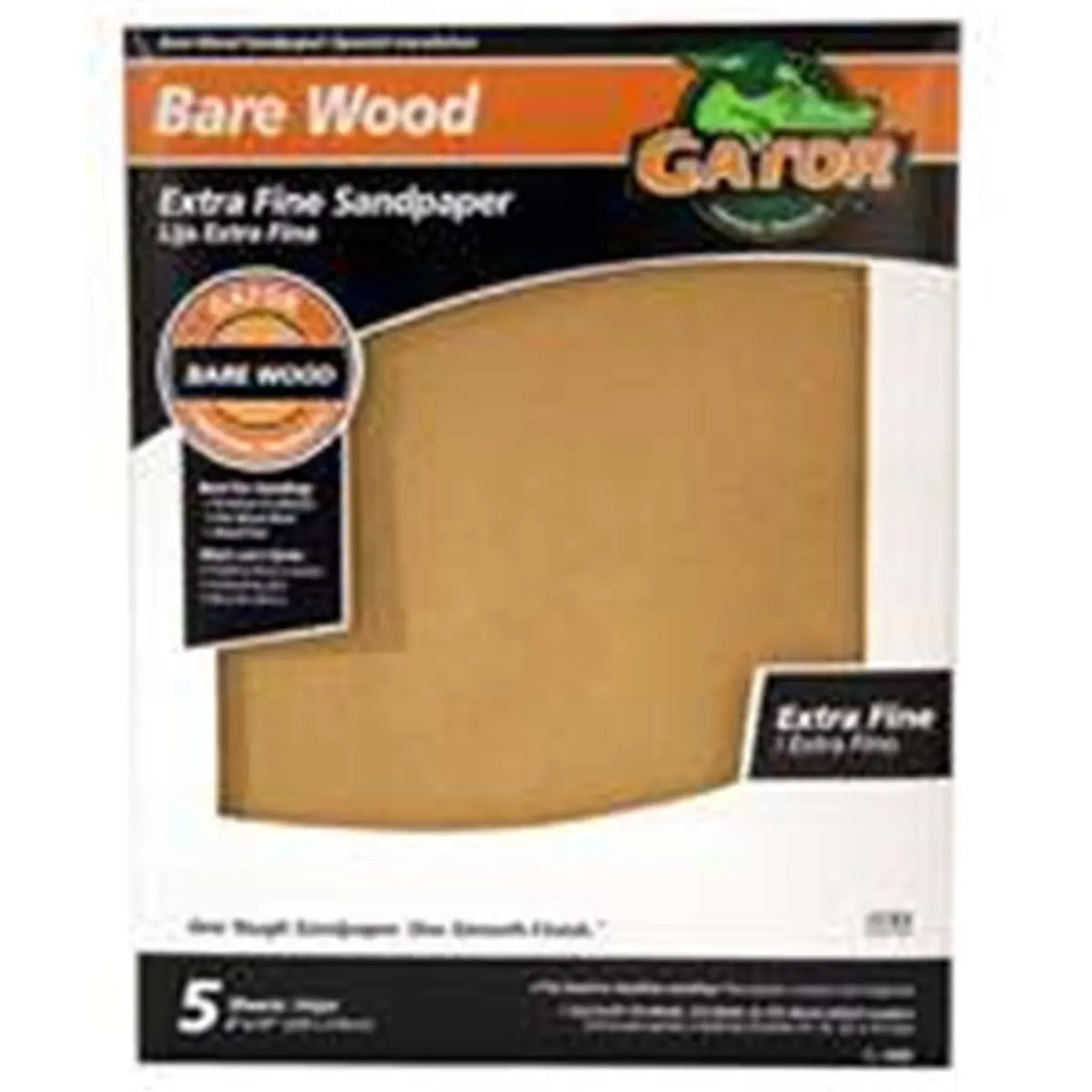 Ali Industries 4465 Extra Fine 220 Grit Garnet Sandpaper - 5 Pack, 9x11 in - Best for Sanding Furniture, Cabinets by Hand or Machine (Automotive & Motorcycle Paint Care), 9 X 11 In