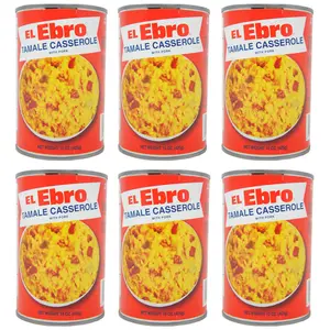 El Ebro Tamale Casserole with Pork 15 oz | Authentic Ready-to-Eat Hispanic Meal