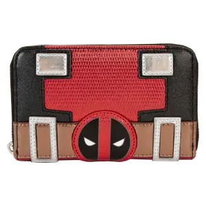 Metallic Deadpool Cosplay Zip Around Wallet