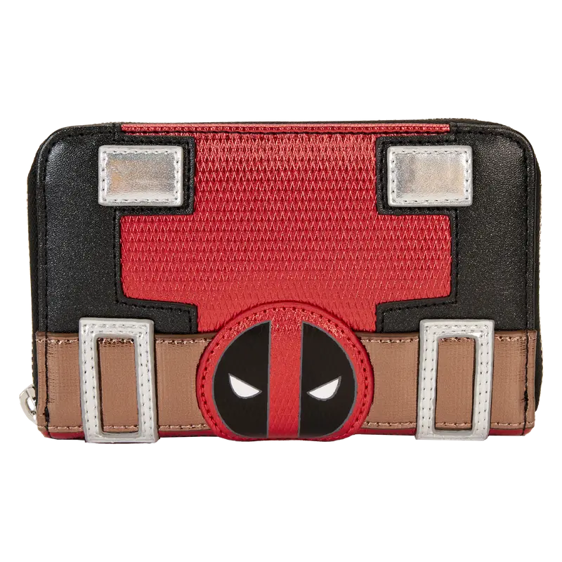 Metallic Deadpool Cosplay Zip Around Wallet