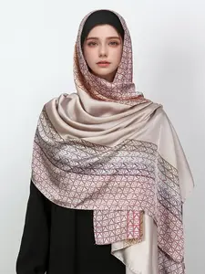 Women's Elegant Fashion Scarf, Luxurious High-End Shawl 90x180cm Silk Hijab Turban Hijab, Perfect for Spring Summer Seasons