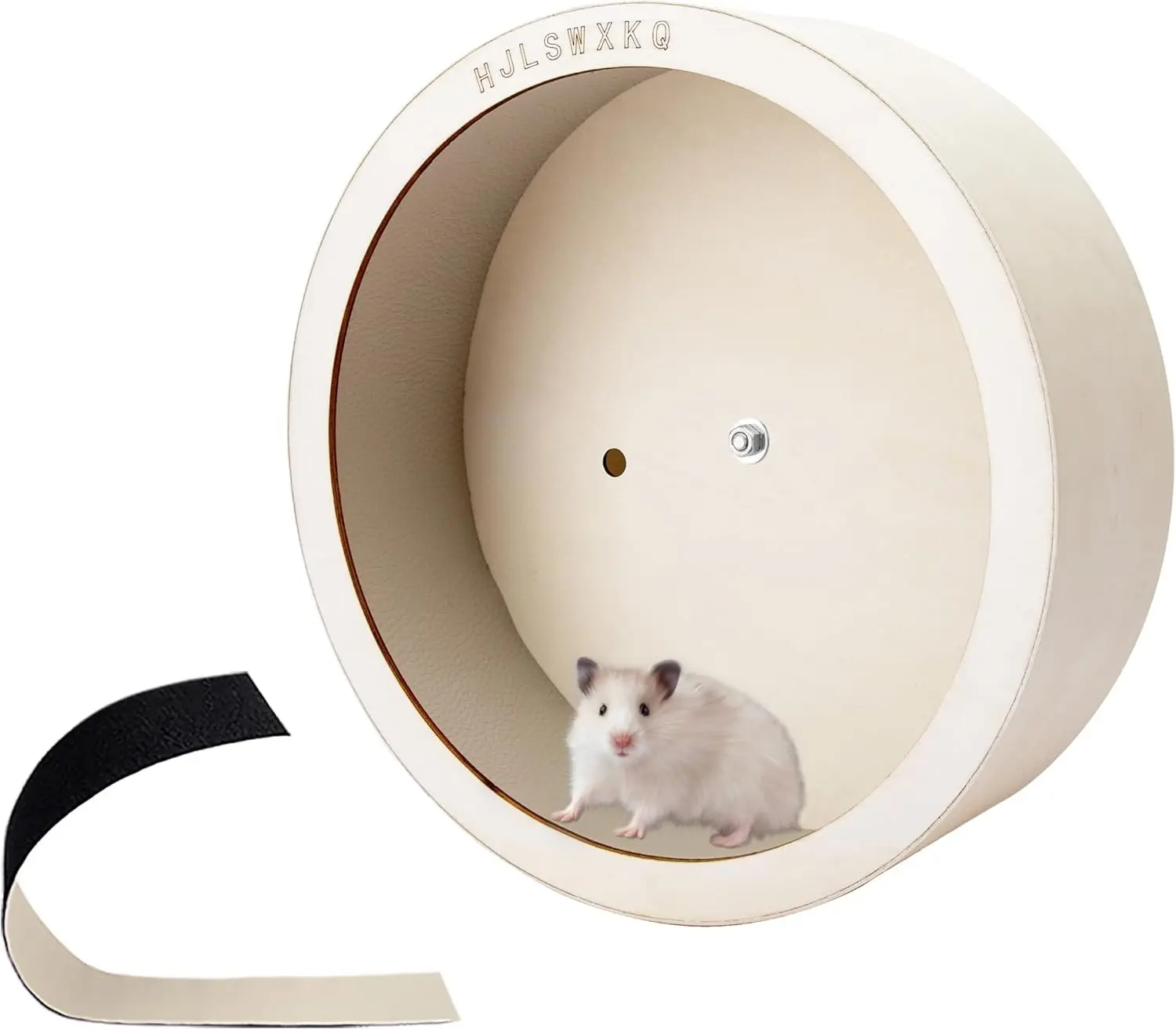 8inch Wall-Mount Silent Hamster Wheel, Wooden Small Animal Exercise Wheel with Removable & Washable Track for Gerbil, Mouse, Syrian Hamster