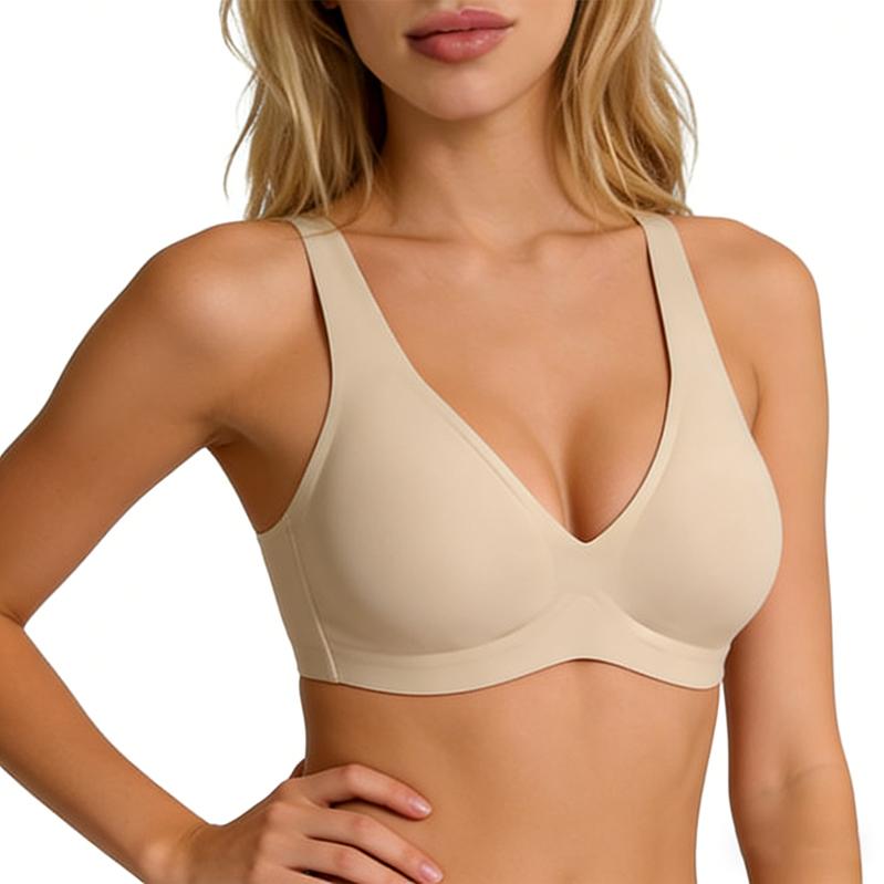 Women Jelly Bras Wirefree Full Coverage No Underwire Everyday Bras Comfortable Wireless Padded Tshirt Bra minimizer