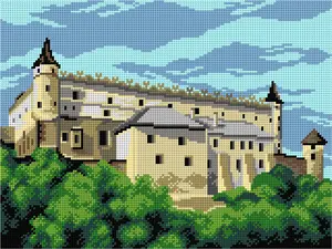 Needlepoint canvas for halfstitch without yarn  Zvolen Castle 3584J
