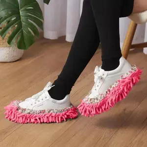 2pcs Multifunctional Microfiber Mop Slippers for Effortless Floor Cleaning