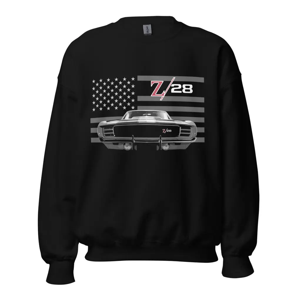 Vintage Chevy Camaro Z/28 1st Gen Z28 Muscle Car Club Sweatshirt
