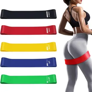 Resistance Band (5 Counts/set), Yoga Elastic Band, Stretch Resistance Band, Fitness Training Band, Glutes Workout Equipment, Fitness Equipment for Home Gym Workout
