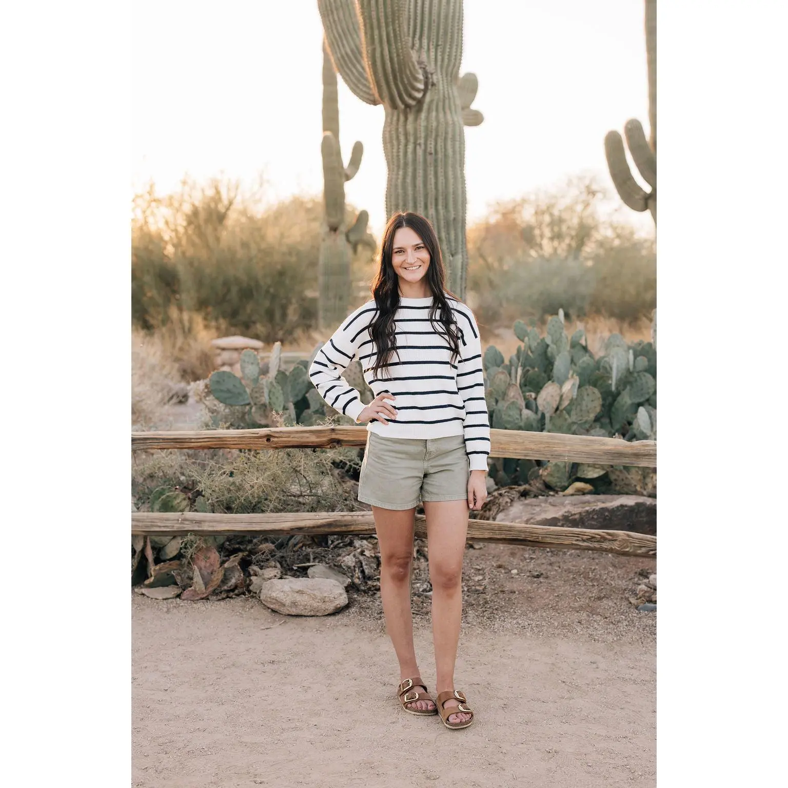 Navy Stripe Adult Knit Sweater
