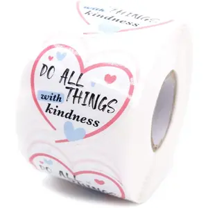 Do  Things with Kindness Stickers,Thank You Uplifting Roll Stickers,Be Kind  People with Kindness Sticker for Projects Envelopes 500 count