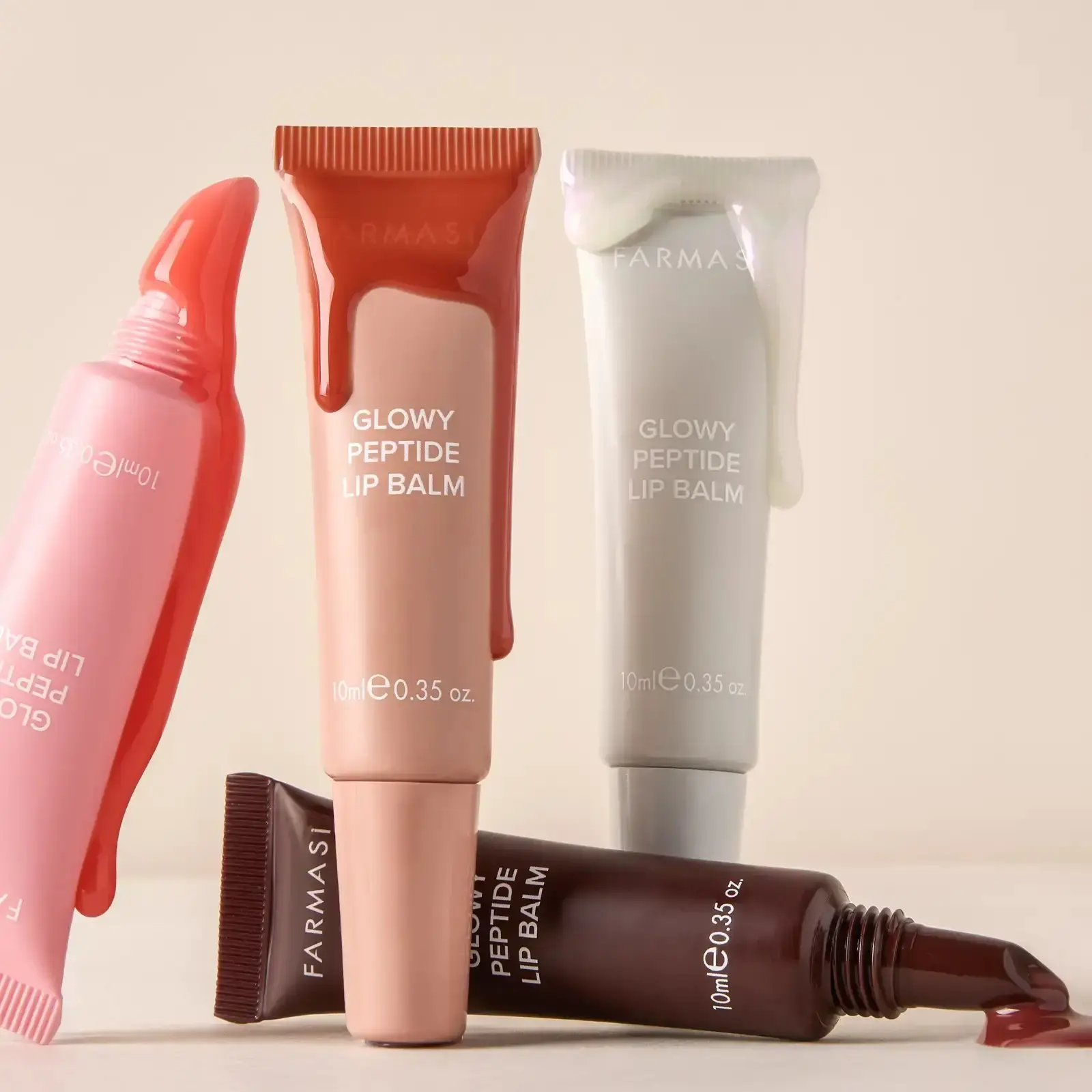 FARMASI Glowy Lip Balm Frosted Pink 10ml Hydrating & Nourishing Lip Care for Soft Lips US Essential Daily Use