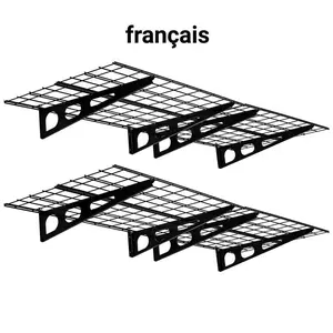Black Folding Garage Storage Shelves, 2 Pack 2x6 FT Wall Mounted Shelving Unit, 1600 Lbs Heavy Duty Wall Storage Rack for Garage, Warehouse, Basement, Laundry Room