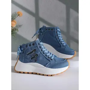 Women's Thick Sole Sports Shoes, Lightweight Cushioned Sneakers, Non-Slip Rubber Sole, Suitable for All Seasons Casual & Formal Wear