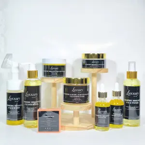 Luxxury Skin Turmeric Glow Face Collection - Vegan Cruelty-Free Brightening & Exfoliating Skincare Set