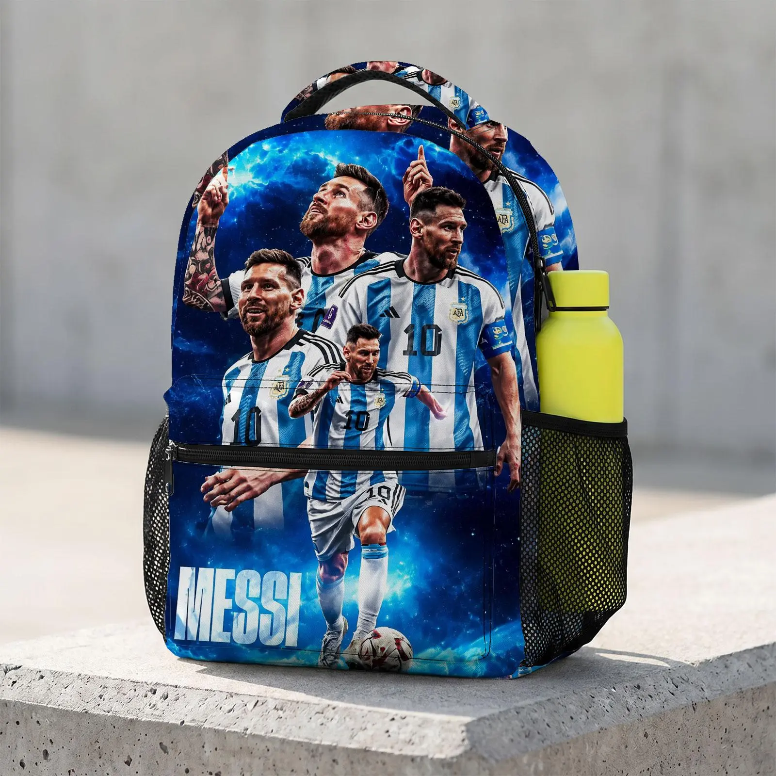 Messi Cute Cartoon School Backpack for Teen Girls, Aesthetic Print Large Cap. Kid Backpack - Teen Fit Daily Use Senior Year Student Daypack