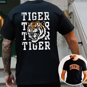 Retro Vintage Tiger Pride Tiger Mascot School Sports Team Pullover tshirt, tshirt for men