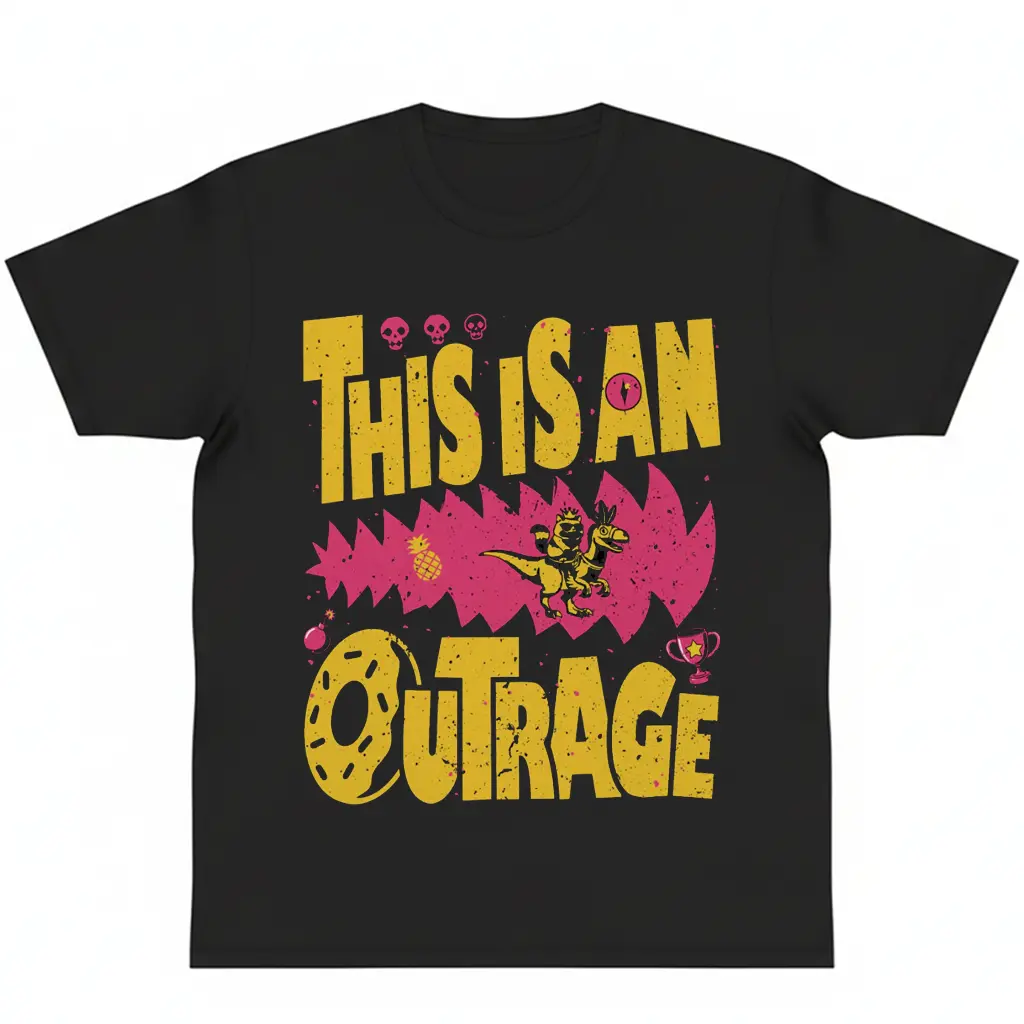 This Is An Outrage Shirt Princess Donut Cat Dungeon Crawler Carl Tee Gift LitRPG Lovers Book Series Apparel y2k cotton fashion Streetwear Machine Wash Safe gift Top Trending