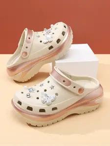 Women's Summer Detachable Hollow Out Sandals, Shiny Butterfly & Pearl Decor, Breathable Anti-Slip Design Casual Slippers, Comfortable Fashion Shoes