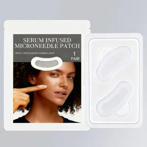 2pcs Hyaluronic Acid Micro Needle Eye Patches, Contains Hyaluronic Acid Essence, Deep Moisture Infusion, Daily Eyelid Mask, Portable