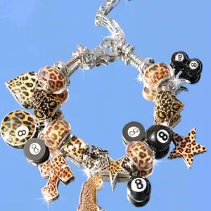 Safari Queen Pandora-Style Bracelet – Leopard Charm Beaded Jewelry