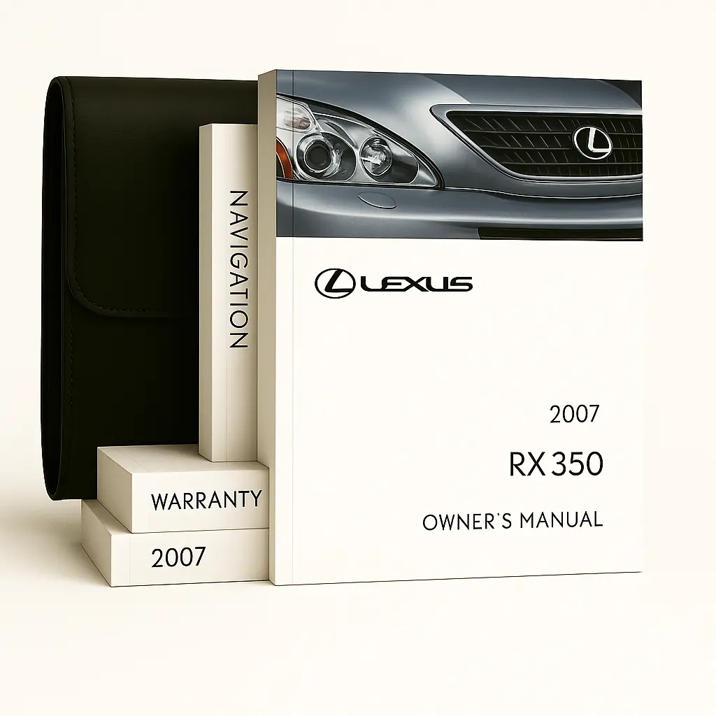 2007 Lexus RX 350 Owners Manual  - Complete Set