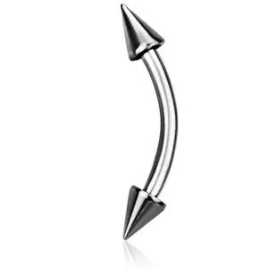 Ethylene oxide gas sterilization conical pointed arc-shaped barbell eyebrow ring