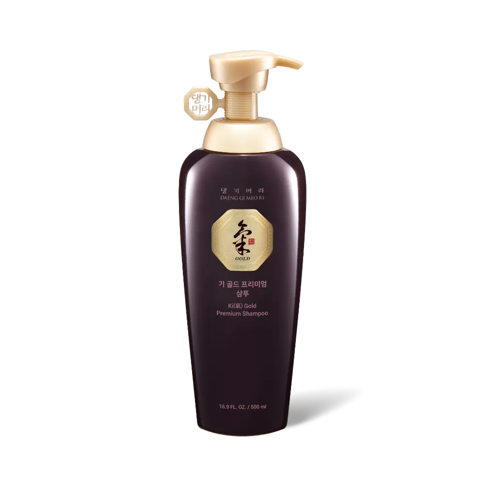 Daeng Gi Meo Ri Ki Gold Premium Shampoo, Herbal Haircare for Refreshing Scalp Care with Menthol, Hydrating Formula for Smooth Hair, For All Hair Types & Adults, 500ml, Male, Any, Aging, Unisex, Hair Loss