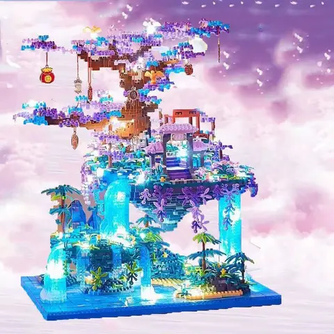1466 Pieces Fairy Tale Construction Building Blocks, Perfect for Holidays, Birthdays, New Year Gifts, Abs Material, Mixed Color, Creative Building Blocks, Office Desk Decor, Diy, Building Sets