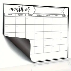 1 piece refrigerator calendar magnetic dry erase calendar whiteboard calendar, suitable for kitchen and planning