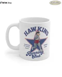 Eleven Hopper Mug For Family, Hawkins Running Club Mug, Stranger Things Funny Gift Mug, Movie Stranger Things Cub