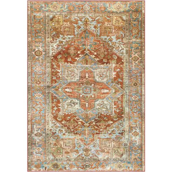 Hibiscus washable area rug