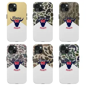 Coors Rodeo camouflage rugged phone case, compatible with iPhone 17/16/15/14/13/12/11 Pro Max/Plus and Samsung Galaxy S23FE/22/23/24/25.