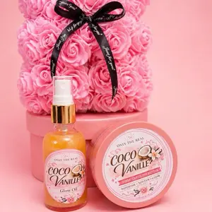 Only The Real Coco Vanille Glow Bundle – Body Oil & Rinse-Off Glow Butter Set Moisturizer Hydrating and  Smooth