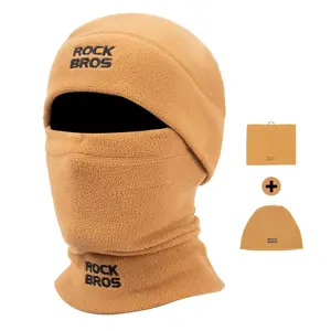 ROCKBROS Thermal Winter Balaclava Ski Mask Neck Warmer Hood Cold Weather Windproof for Skiing & Outdoor Activities Double-sided Fiber Fabric Adjustable Fit