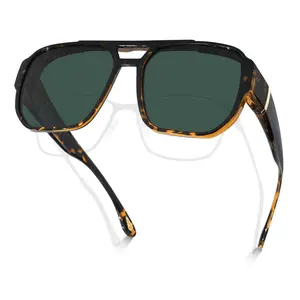 Meeloog Fit Over Glasses Polarized Sunglasses for Women Men, Oversized Square Sun Glasses Aviator Style Retro Shades ST0082