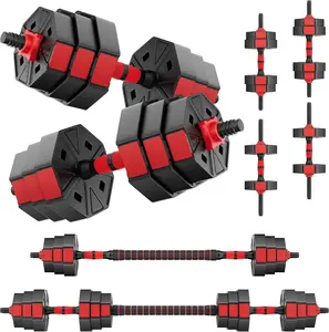 3-in-1 Adjustable Dumbbell & Barbell Set - All-in-One Home Gym Weights for Full-Body Workouts