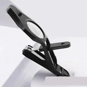 LED Magnifying Nail Clippers Large Lighted Nail Clippers for Seniors, Adults & Children Splash-Proof Nail Clippers in Black