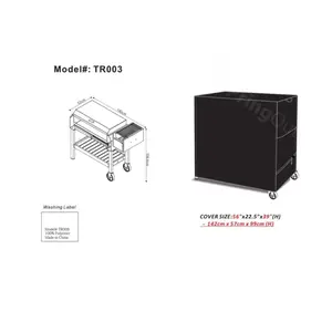 Tailored Protection for Your Pampeana Grill - Custom Black Grill Cover 🌧️🛡️ Waterproof