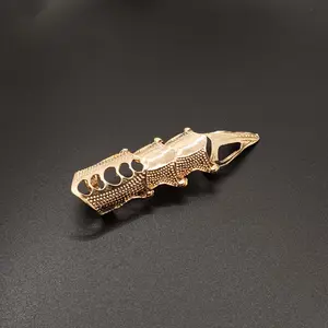Unisex Open Adjustable Artificial Gemstone Statement Ring - 4-Section Long Joint Design, Flexible Bend, Lightweight, Durable Jewelry, Ideal for Everyday Wear & Edgy Gifting, Open Adjustable Rings