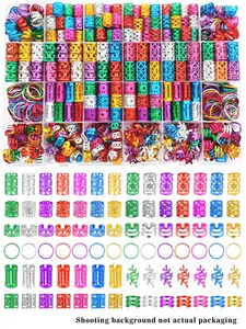 220pcs Colorful Hair Rings Collection, All Seasons Versatile Adjustable Alloy Hair Cuffs, Boho Hair Jewelry for Men & Women, Dreadlocks & Braids
