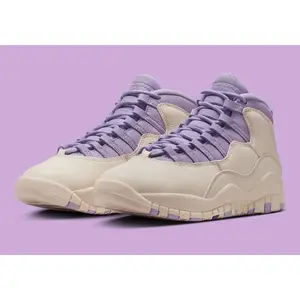 Women's Air Jordan 10 Retro "Hydrangeas" Purple/White IQ0388-101 Fashion Athletic Sneaker