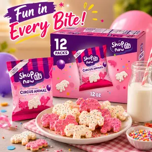 Rainbow Sprinkle Frosted Cookies, Crunchy Vanilla Snack Treats, Individual Dessert Cookie Packs, Sweet Party Snack Option, Fun Lunchbox Friendly Snack Box
