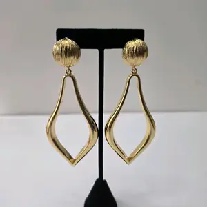 #394. 18K Gold Plated Bold Drop Earring  Unique  High quality  Water Resistant  Hypoallergenic  Nickel Free, light weight,  Every day, Party, Gift idea.