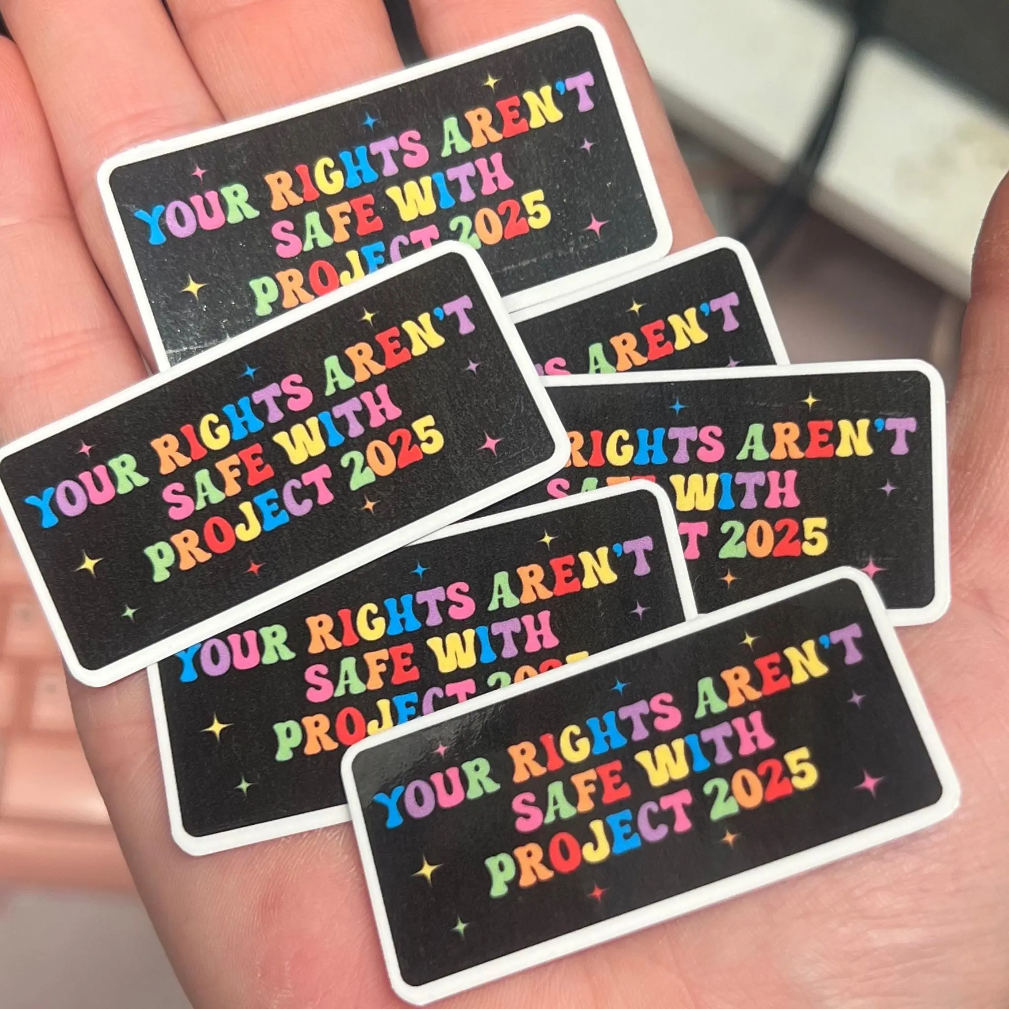 Project 2025 Protest Sticker Pack – Glossy (25–50 pc)