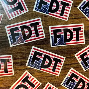 FDT American Flag Vinyl Sticker Pack 2 INCHES