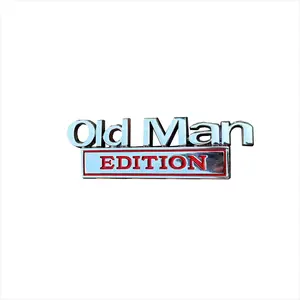 Funny Old Man Edition 3D Emblem Sticker, Trendy Car Decals Badge Universal for Car Truck SUV Motorcycle