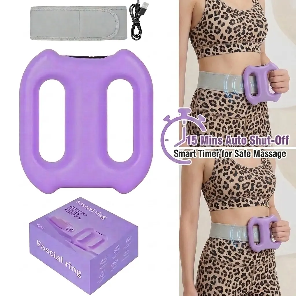 Wireless Portable Massage Belt for Men and Women – 5 Adjustable Intensity and Speed Levels, 15-Minute Auto Shut-Off, for Waist, Back, Neck and Shoulders, Everyday Relaxation and Self-Care Gift