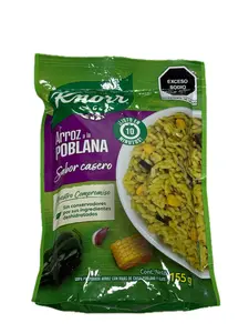 Arroz Mexicano a la Poblana Knorr 155 g | Knorr Mexican Style Poblano Rice Mix (Arroz a la Poblana) – Ready in 10 Minutes, 155g