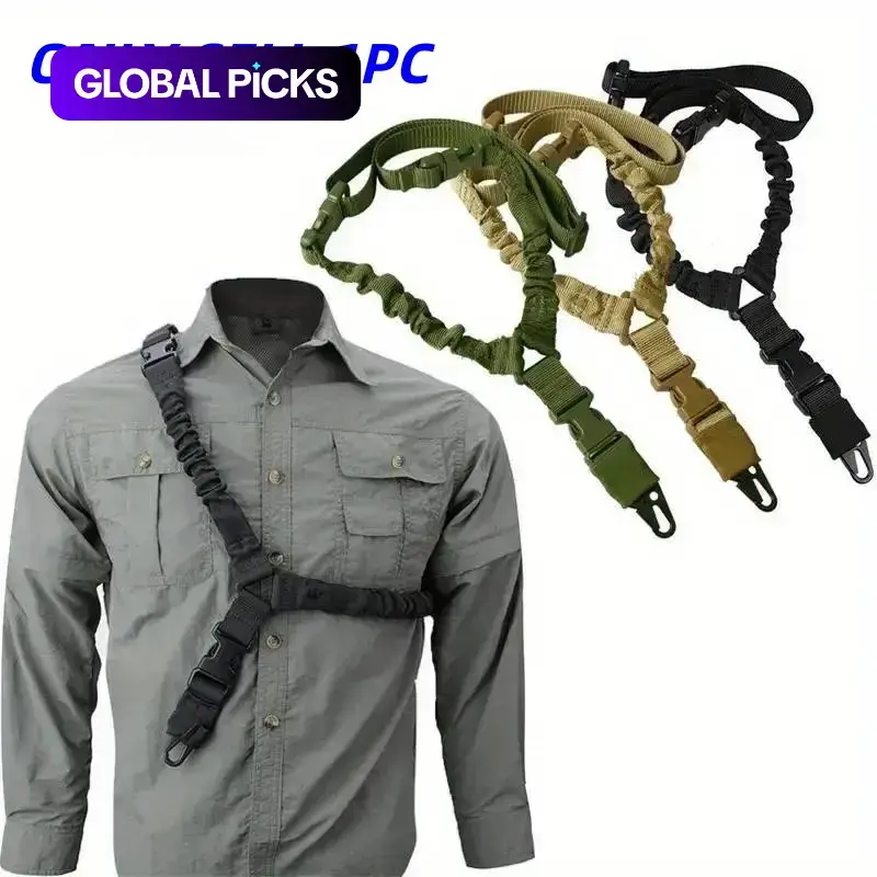 Tactical Single Point Rifle Sling, 1 Count Rifle Rope Strap with Metal Buckle, Outdoor Hunting Accessories, Outdoor Recreation Equipment